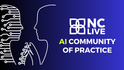 An outline of a human touching hands with a human-esque circuit board creature.