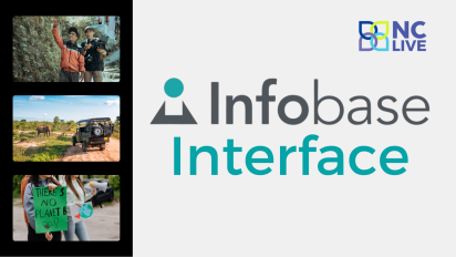 Infobase logo next to three movie stills.